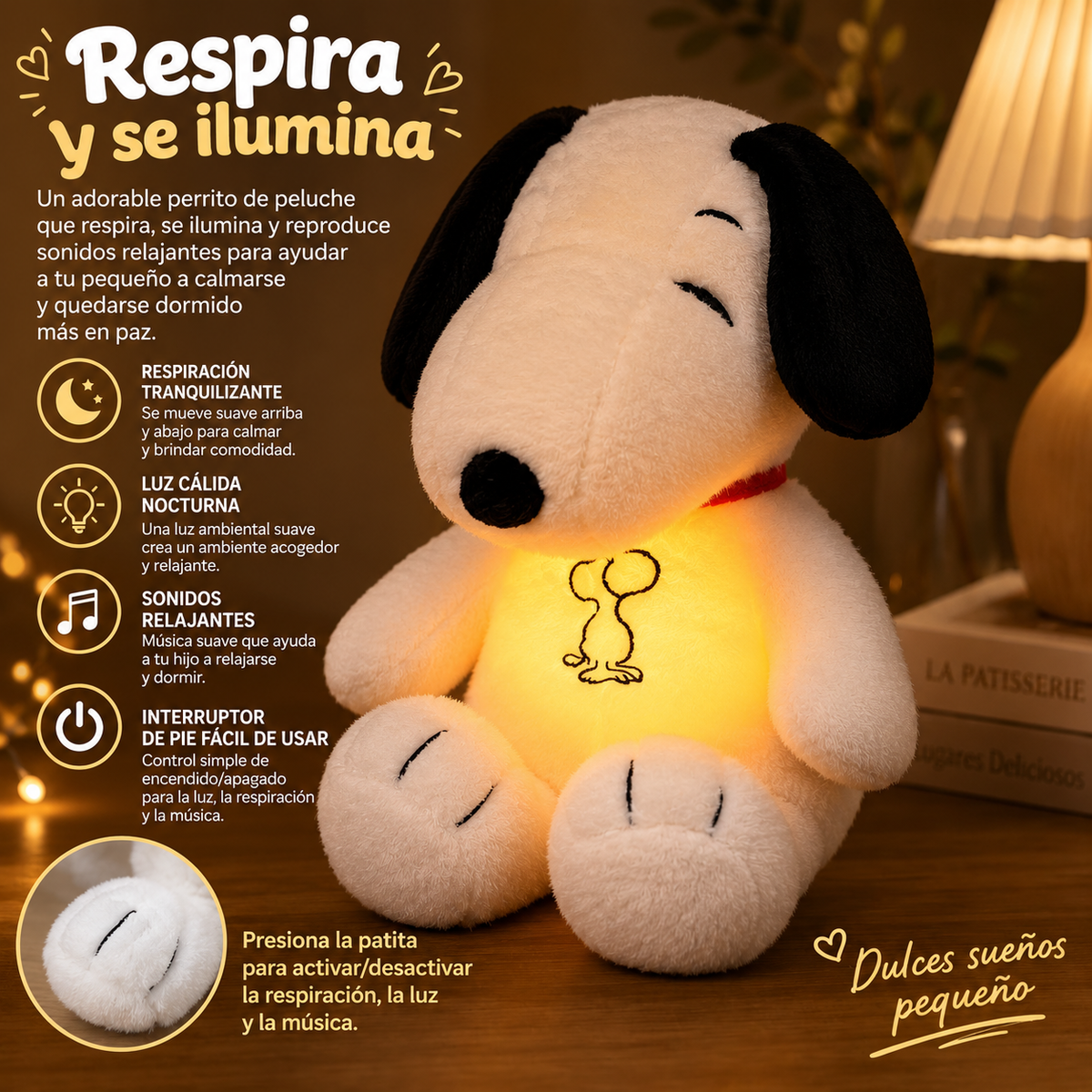 Bevalora® Snoopy Abrazo de Luz