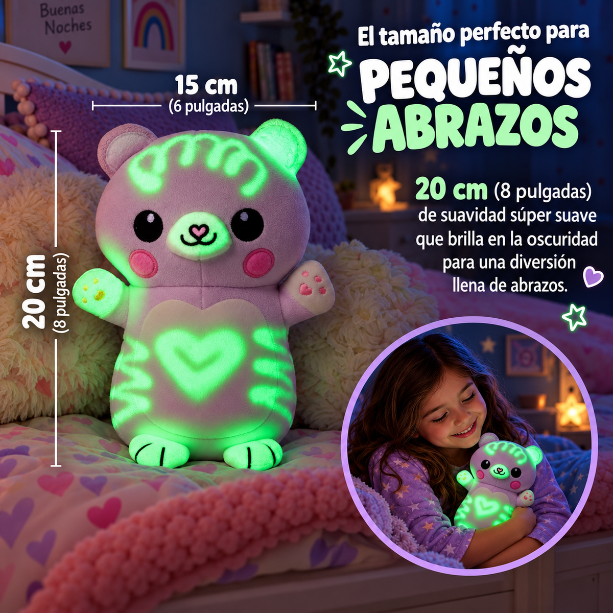 Peluche Escribe con Luz en la Oscuridad