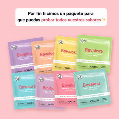 Bevalora® Set Pruébalas Todas — Toallitas Íntimas Multisabor