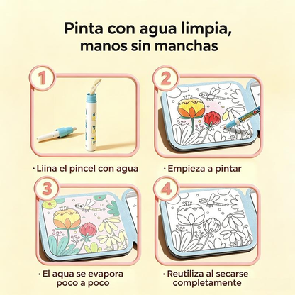 Bevalora® Libro Mágico de Agua para Colorear