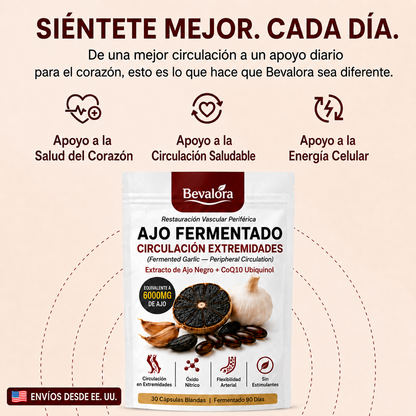 Bevalora® Ajo Fermentado — Circulación Extremidades