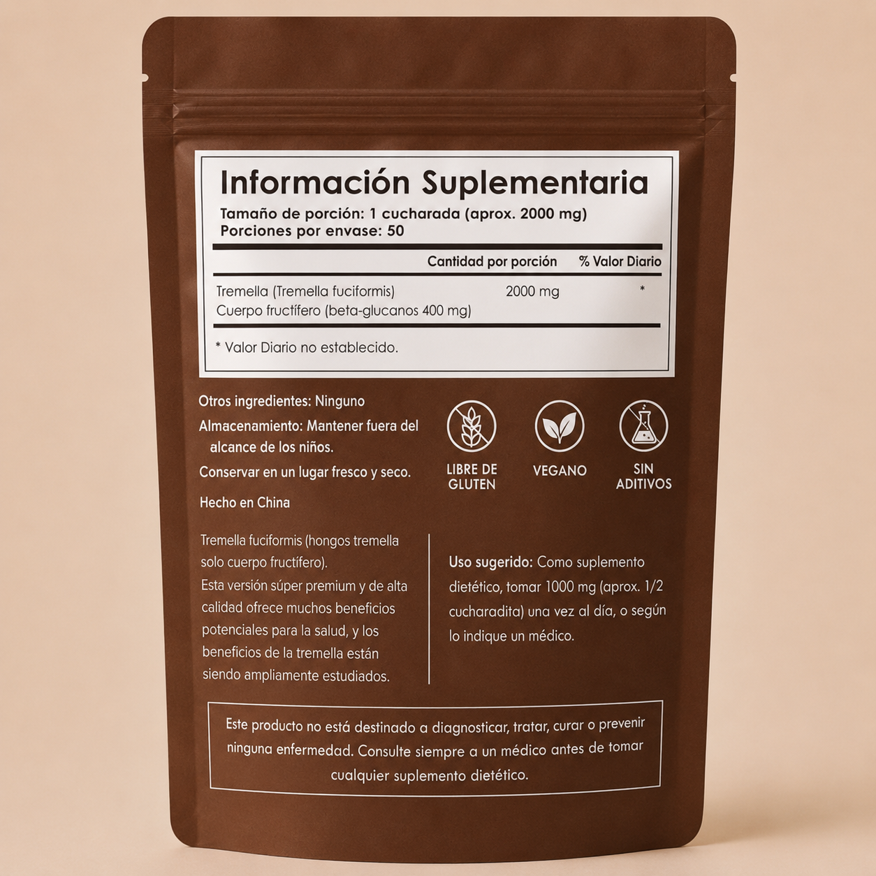 Bevalora® Polvo de Hidratación Tremella para la Piel