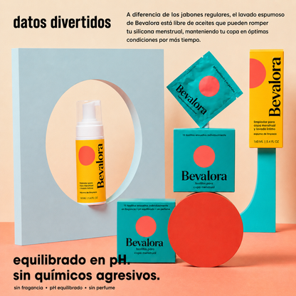 Bevalora® Kit de Disco Menstrual + Toallitas Íntimas