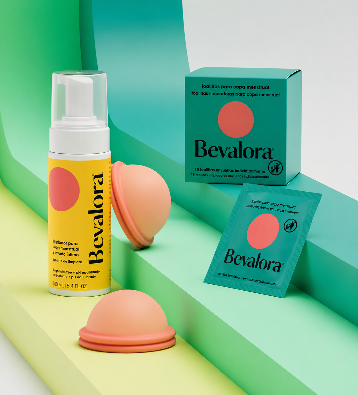 Bevalora® Kit de Disco Menstrual + Toallitas Íntimas
