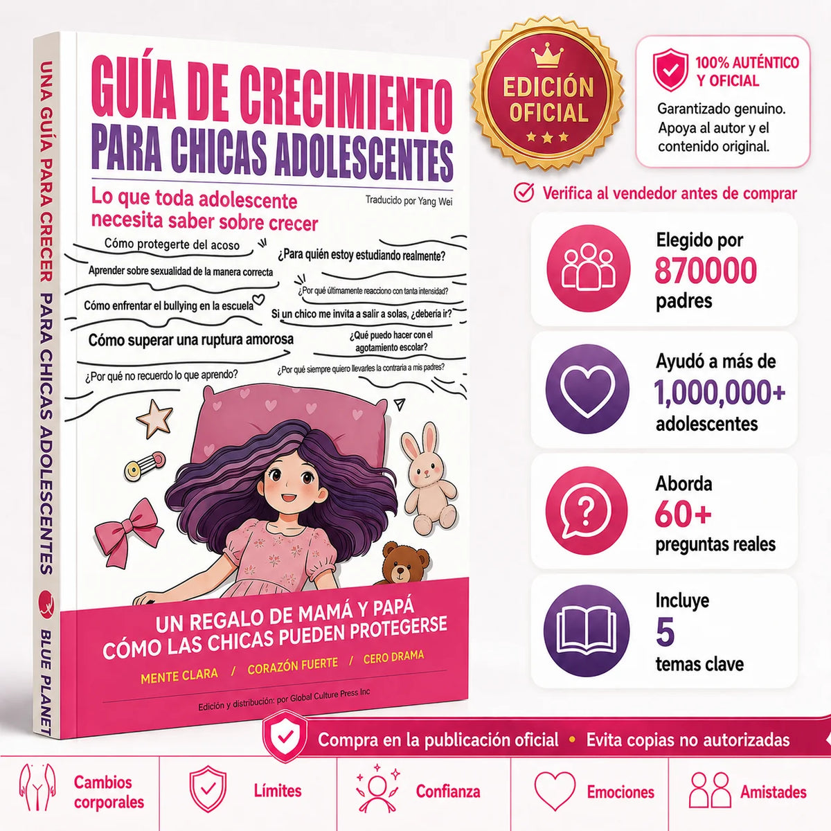 Guías de crecimiento para chicos y chicas adolescentes