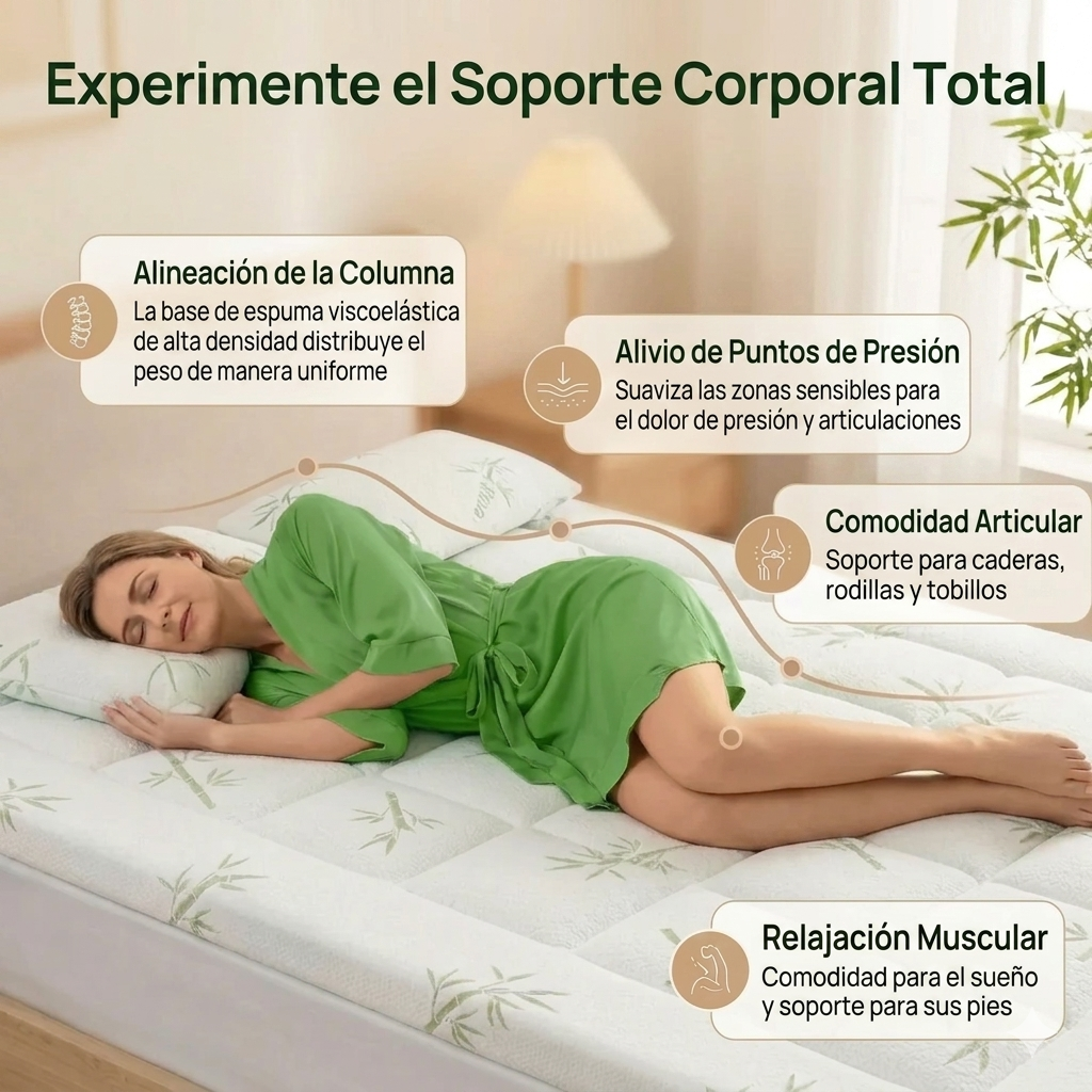 Cache-matelas en bambou Bevalora® Premium avec technologie rafraîchissante