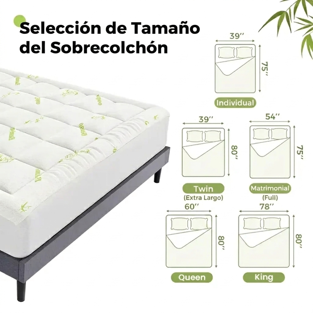 Cache-matelas en bambou Bevalora® Premium avec technologie rafraîchissante