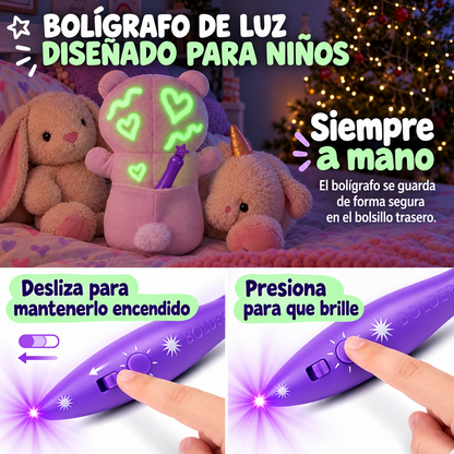 Peluche Escribe con Luz en la Oscuridad