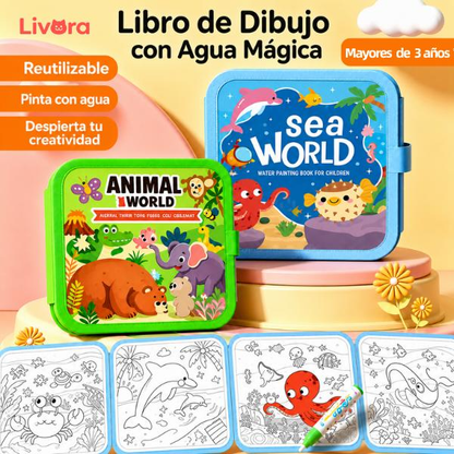 Bevalora® Libro Mágico de Agua para Colorear