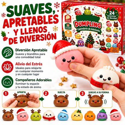 Bevalora® Calendario de Adviento 2026 de Squishies de Dumpling