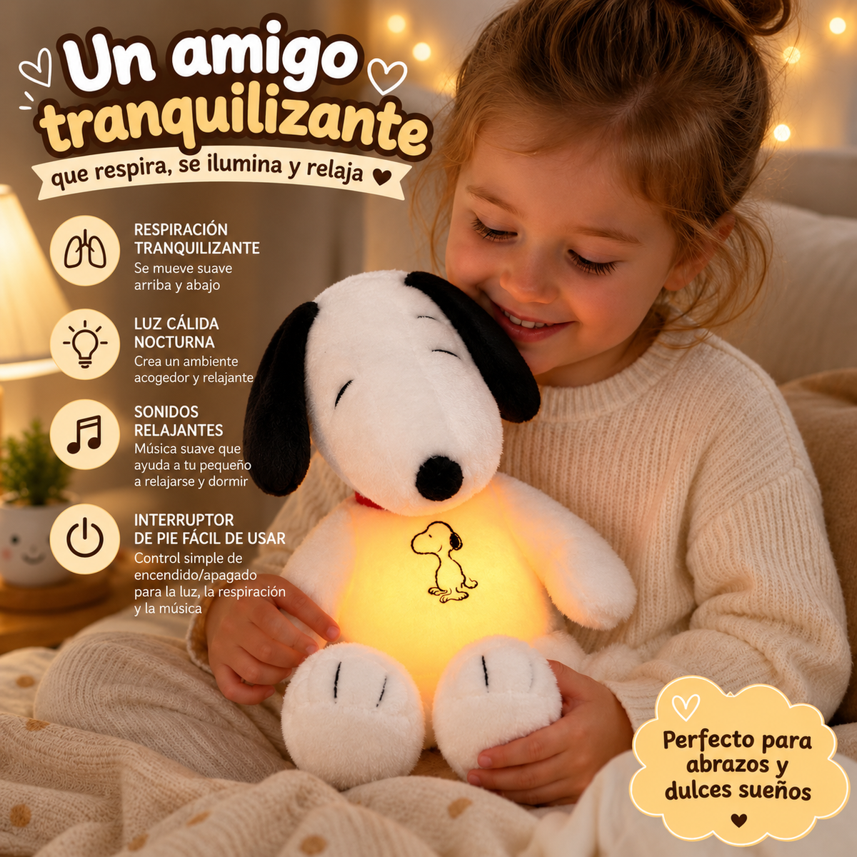 Bevalora® Snoopy Abrazo de Luz