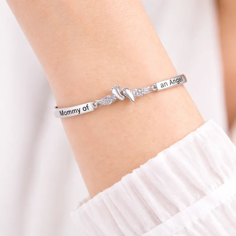 Bevalora® Pulsera Mamá de un Ángel – Recuerdo de Bebé