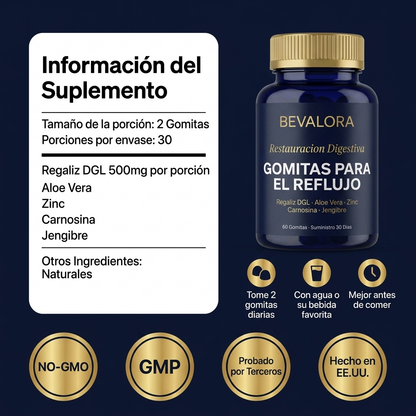 Bevalora® Digestive Restore — Gomitas Para El Reflujo