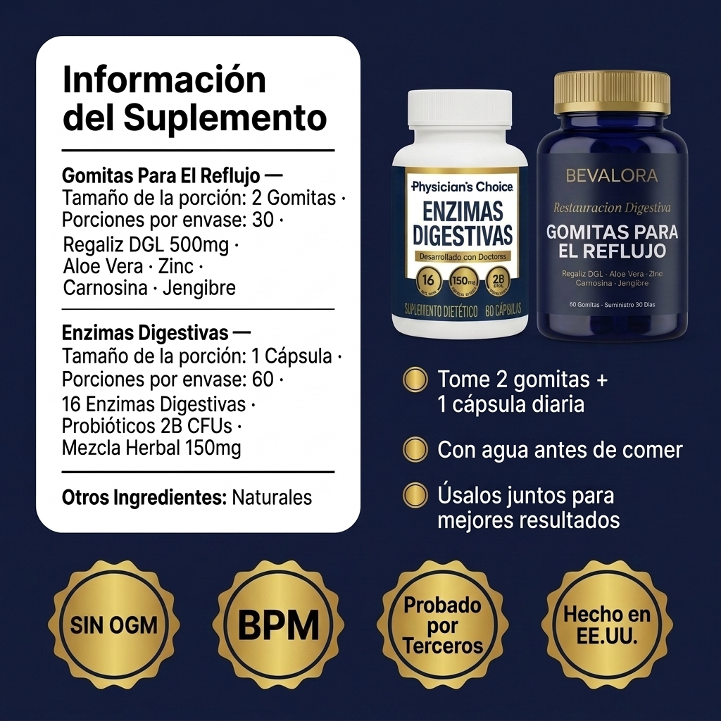 Bevalora® Sistema Digestivo Completo — Gomitas + Enzimas