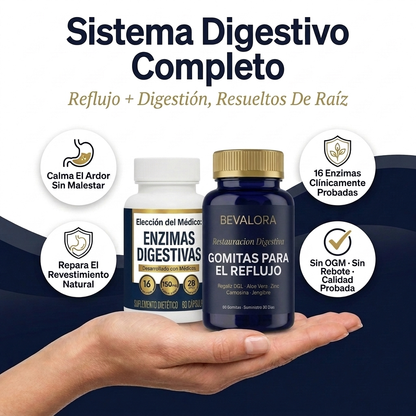 Bevalora® Sistema Digestivo Completo — Gomitas + Enzimas