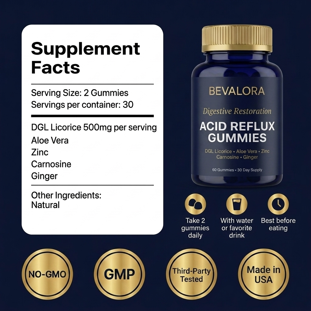 Bevalora® Digestive Restore — Gummies Contre le Reflux